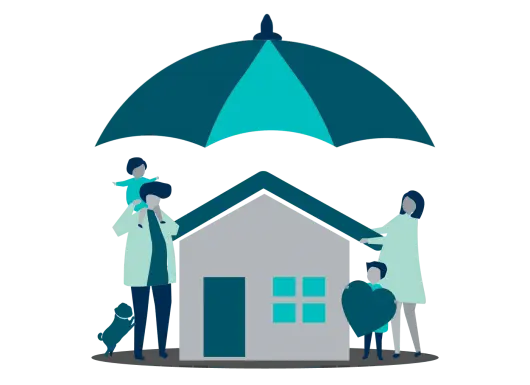 informed healthcare solutions life insurance family with house