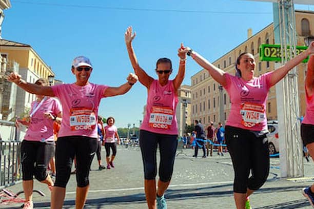 breast cancer awareness month october 2022 ladies raising awareness by doing a fun run