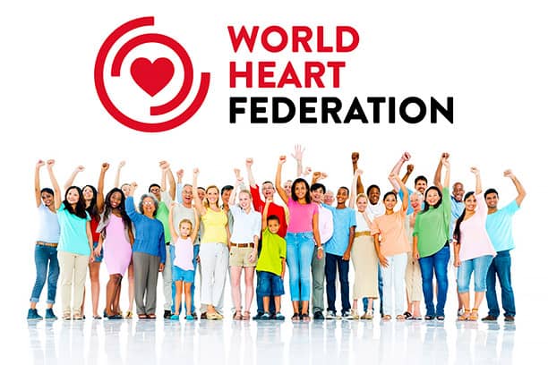 informed healthcare solutions world heart day 2023 29 september a group of people cheering under world heart federation logo