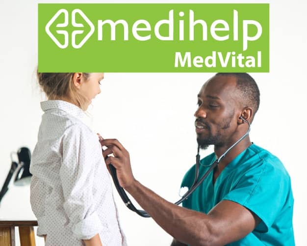 medihelp medvital options and benefits hospital plan only doctor listening to childs heart with stethoscope
