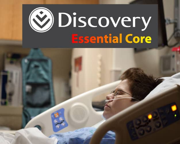discovery essential core options and benefits hospital plan only lady in hospital bed