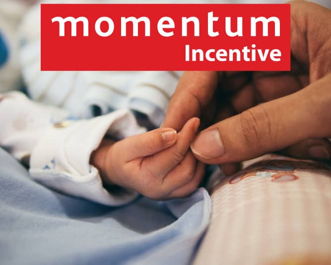 momentum incentive options and benefits hospital plan mothers hand holding baby finger