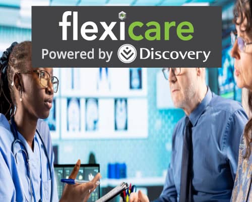 discovery flexicare medical insurance health insurance plan with logo doctor consultation